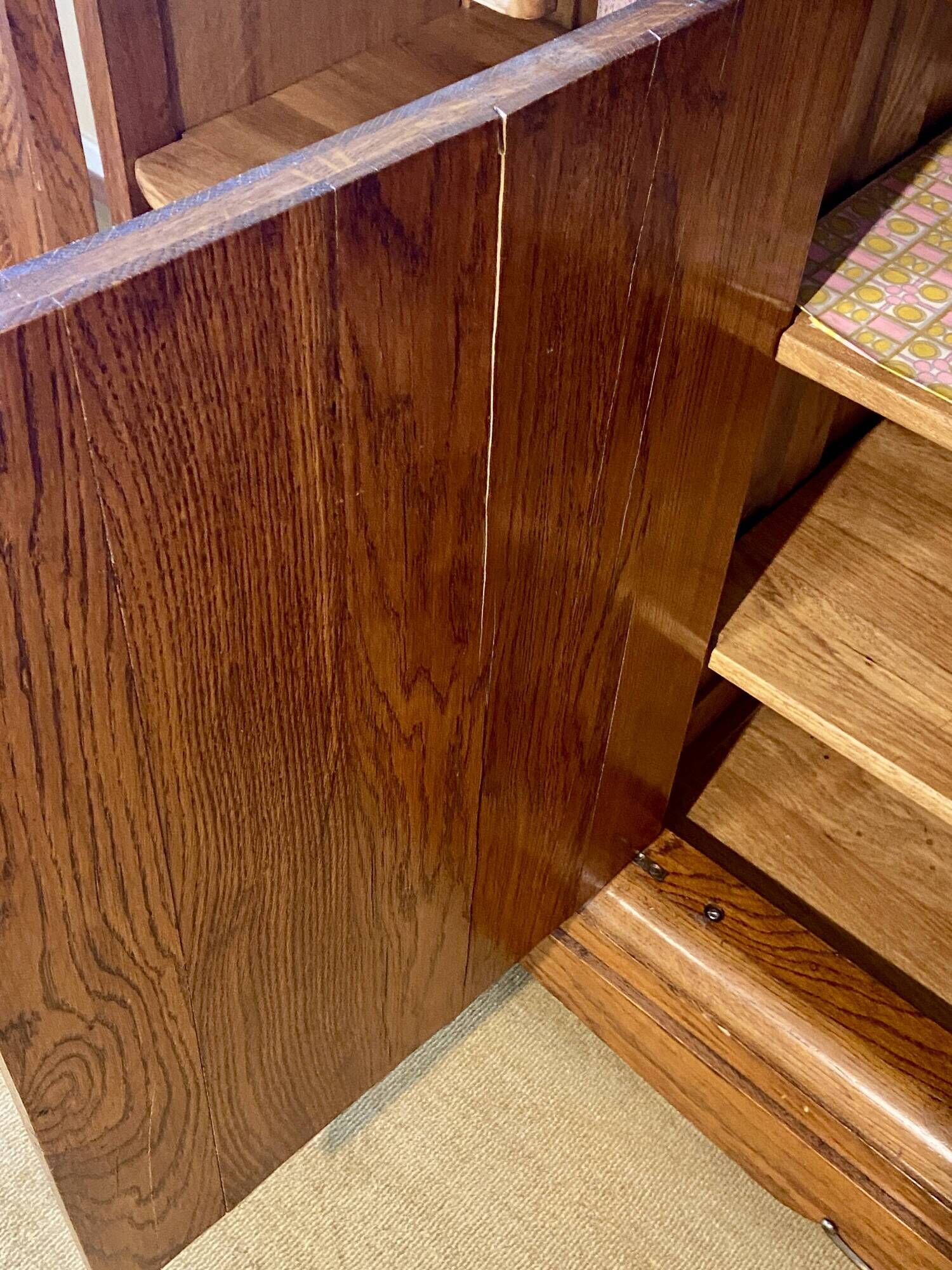 Mid-century vintage Scandinavian 1950s Art Deco Parisian sideboard oak wood