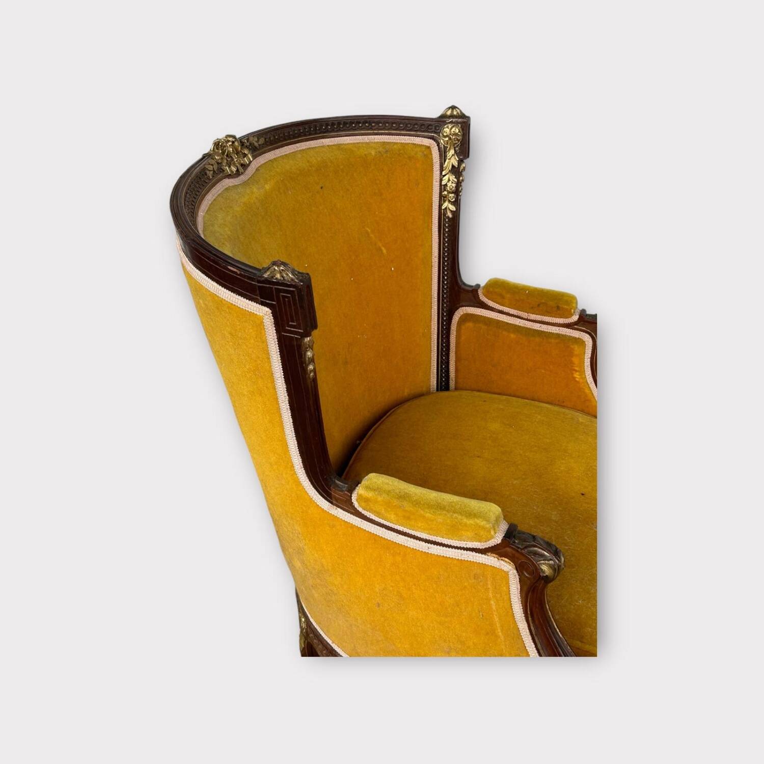 Louis XVI Style Bench - Chaise Longue - Daybed in Mahogany from the Napoleon III Period