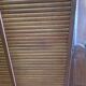 Antique double curtain cabinet in oak