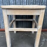 Rustic stool vintage raw natural wood 1950s