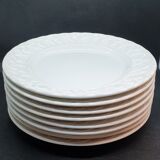 8 white ceramic plates