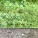 Green landscape signed in 2009