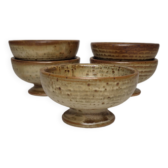 5 pyrite stoneware bowls
