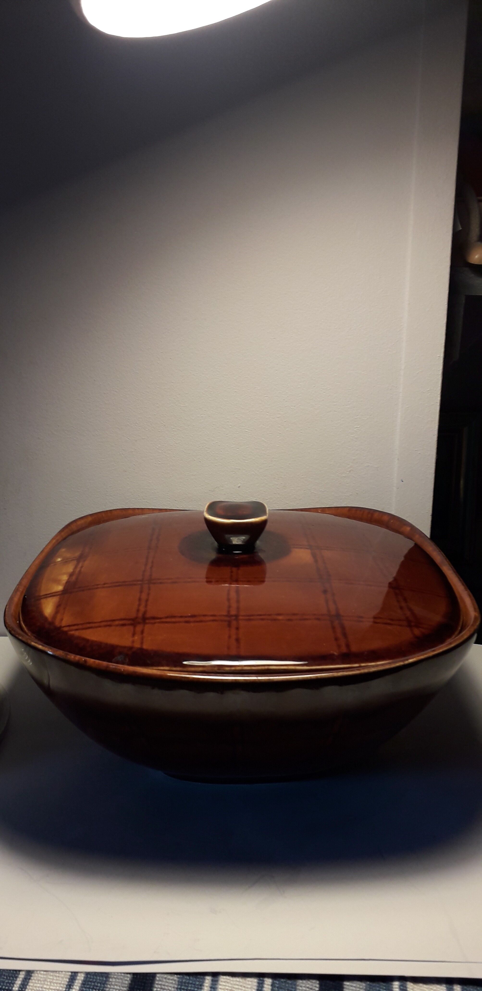 Vegetable with lid, in glazed ceramic of lunéville badonvillier