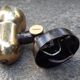 Spot lamp wall lamp Hustadt Leuchten, gold metal, vintage 70s