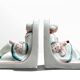Pair of Art Deco ceramic bookends from 1930 signed by Henri Delcourt Desvres.