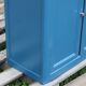 Vintage deep blue Parisian sideboard & natural wood top