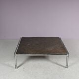 1980s Coffee table with slate stone by Hank Kwint for Metaform, Netherland