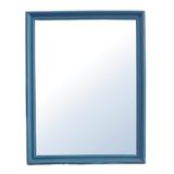 Vintage Mirror In Blue Wooden Frame, Spain, 1950s