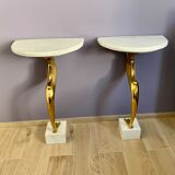 pair of Robert Thibier consoles stamped and numbered