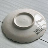 Decorative plate in glazed ceramic