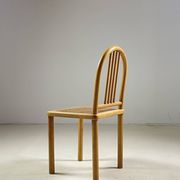 Chaise vintage en bois et cannage