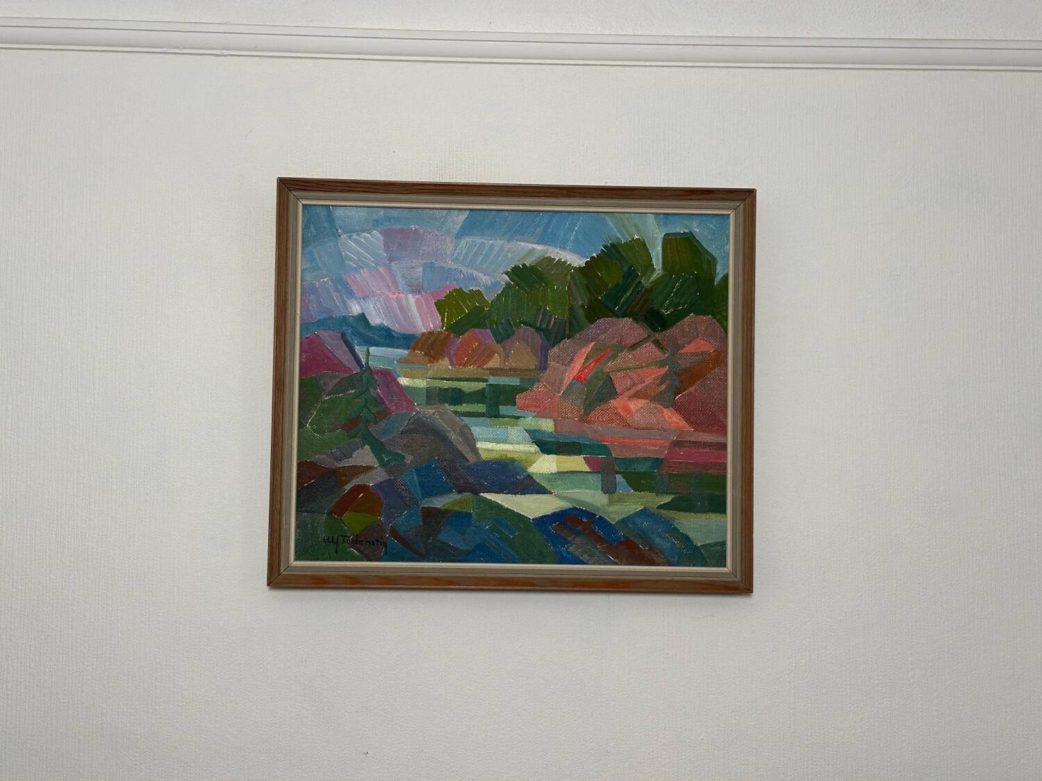 Swedish Oil on Canvas – “Autumn Landscape” by Ulf Tedenstig (1937–1999