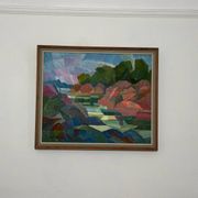 Swedish Oil on Canvas – “Autumn Landscape” by Ulf Tedenstig (1937–1999