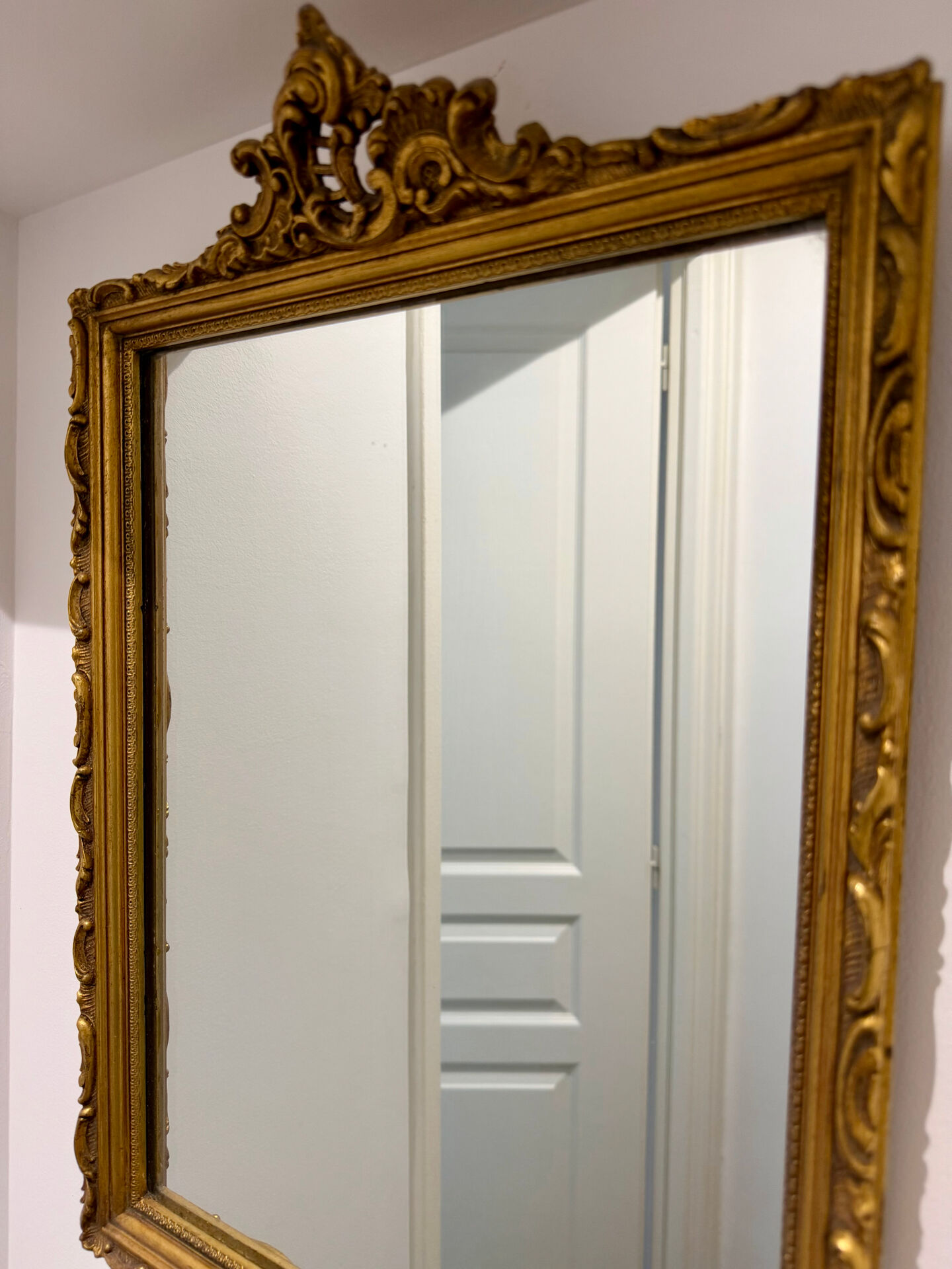 Small gilded rococo mirror antique