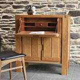 Bureau secrétaire orme vintage