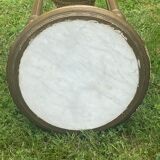 harness or small side table Louis XVI style, marble top - H 77 cm