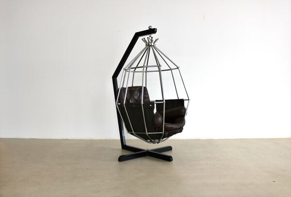 Fauteuil vintage Ib Arberg Parrot Cage