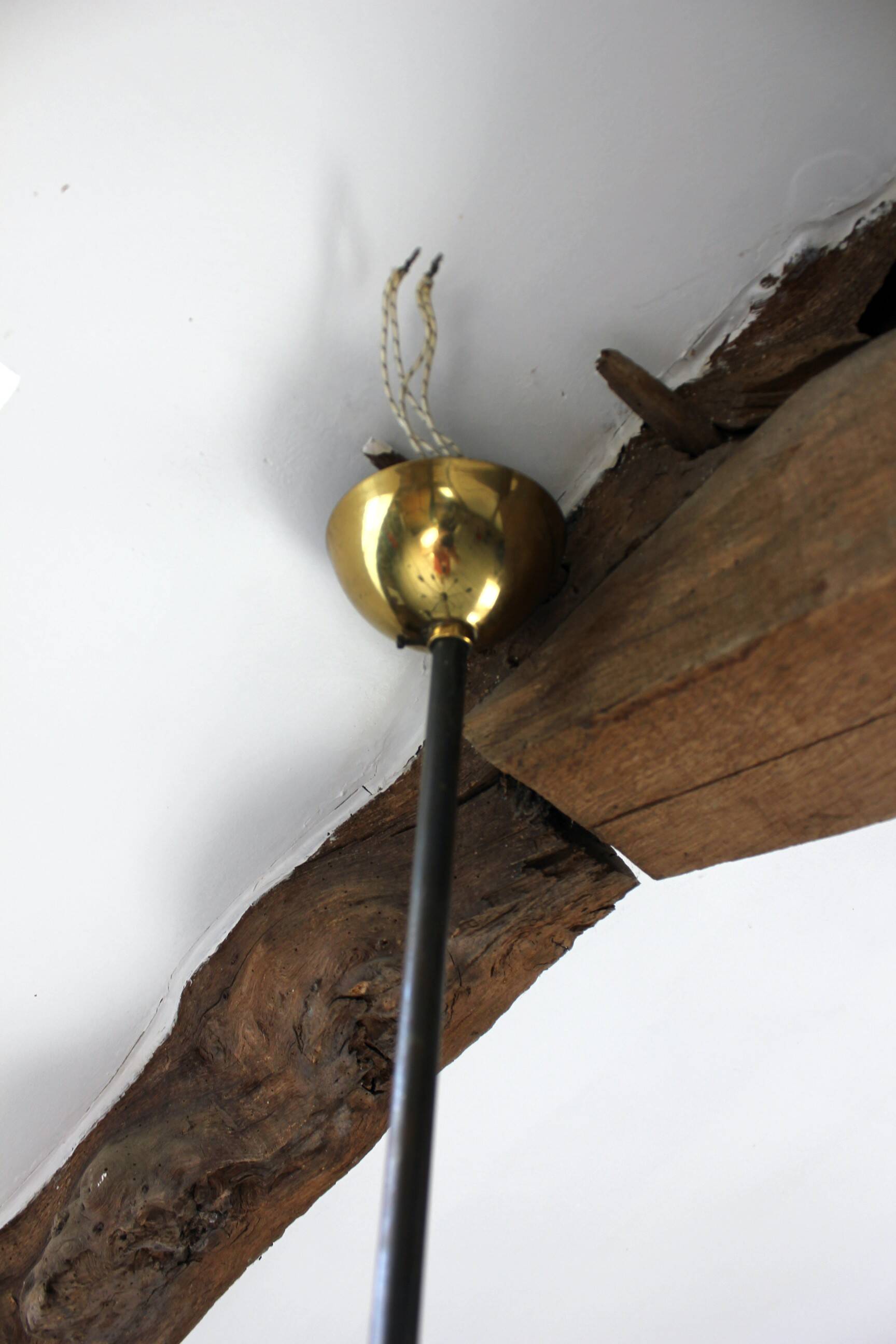 Lustre suspension Spoutnik vintage année 60 doré space age