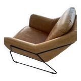 Majestic light brown leather armchair