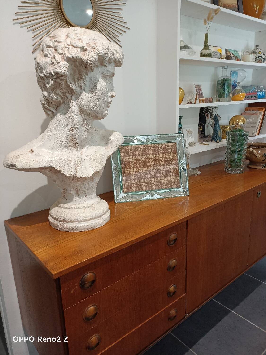 Large chiseled mirror photo frame