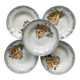 Set of 5 "Odile" plates Digoin Sarreguemines