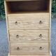 Louis Philippe chest of drawers with 3 drawers renovated in raw solid wood