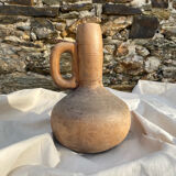 Wooden vase, brutalist, wabi-sabi, vintage craftsmanship.