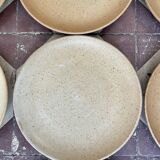 Set of 12 plates dessert gres