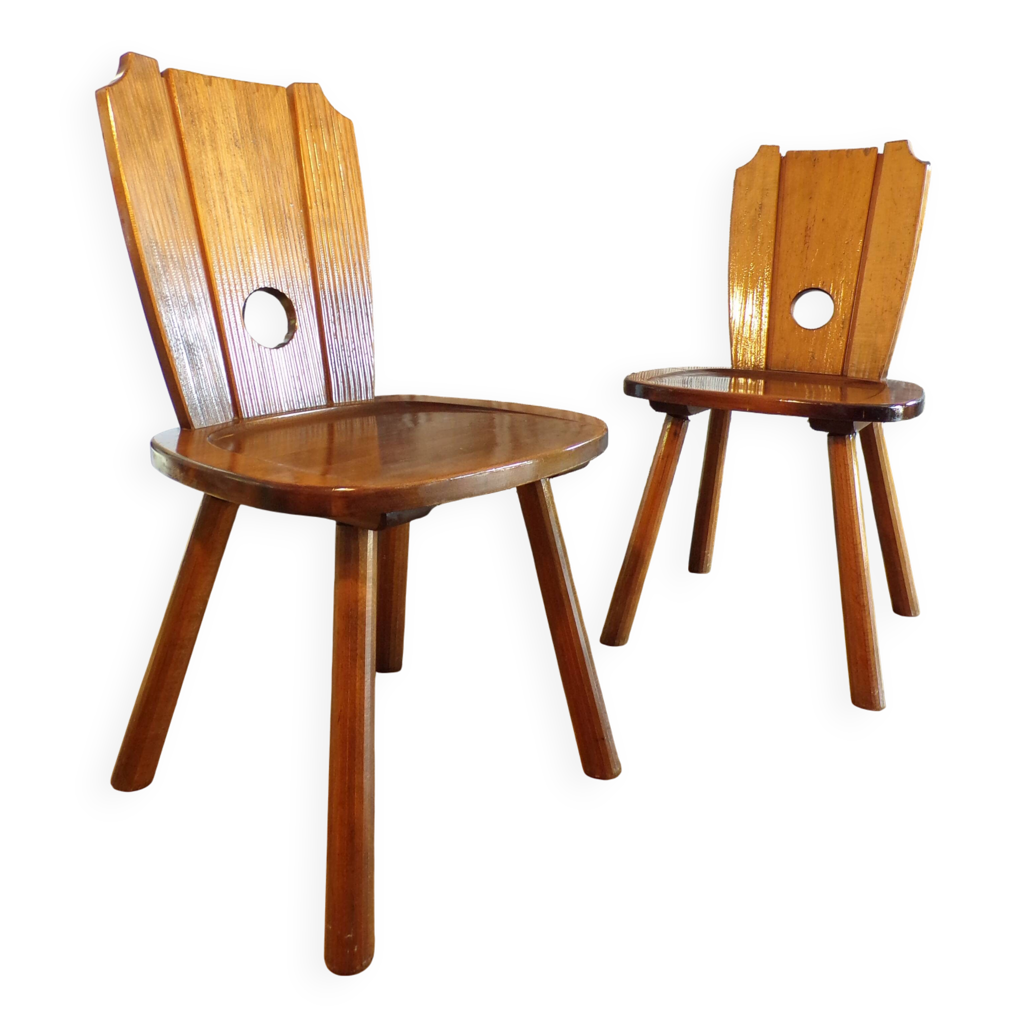 Pair of brutalist chairs 1960