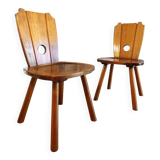 Pair of brutalist chairs 1960