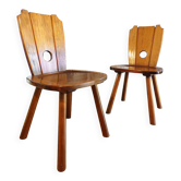 Pair of brutalist chairs 1960