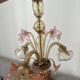 Murano glass chandelier Venetian flowers, circa 1950/1970 pink yellow