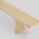 Rustic hand crafted Beige Wooden Bench, France, 1900s