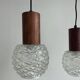 Lustre suspension teck 3 globes minimaliste 60/70