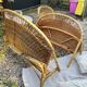 Vintage seventies rattan children's basket.