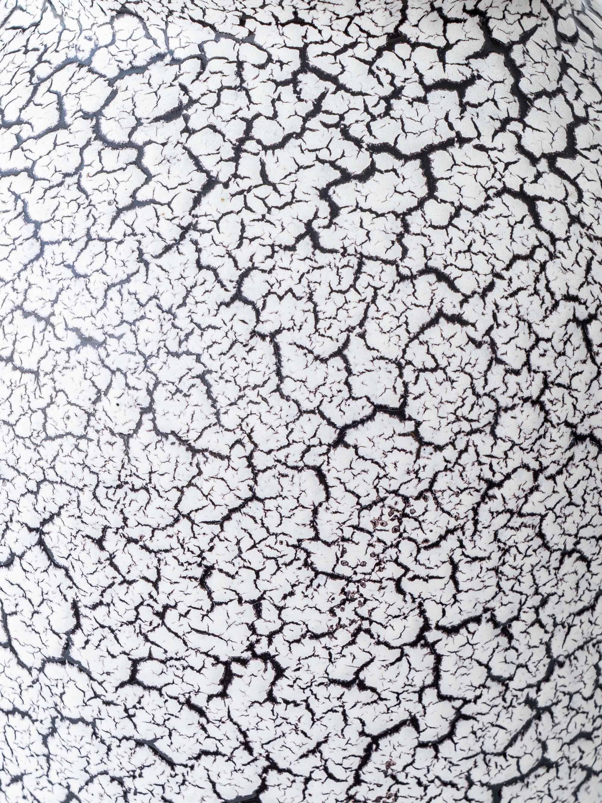 Jasba "Cortina" ceramic table lamp with crackled glaze, mid-century style, 1950s.