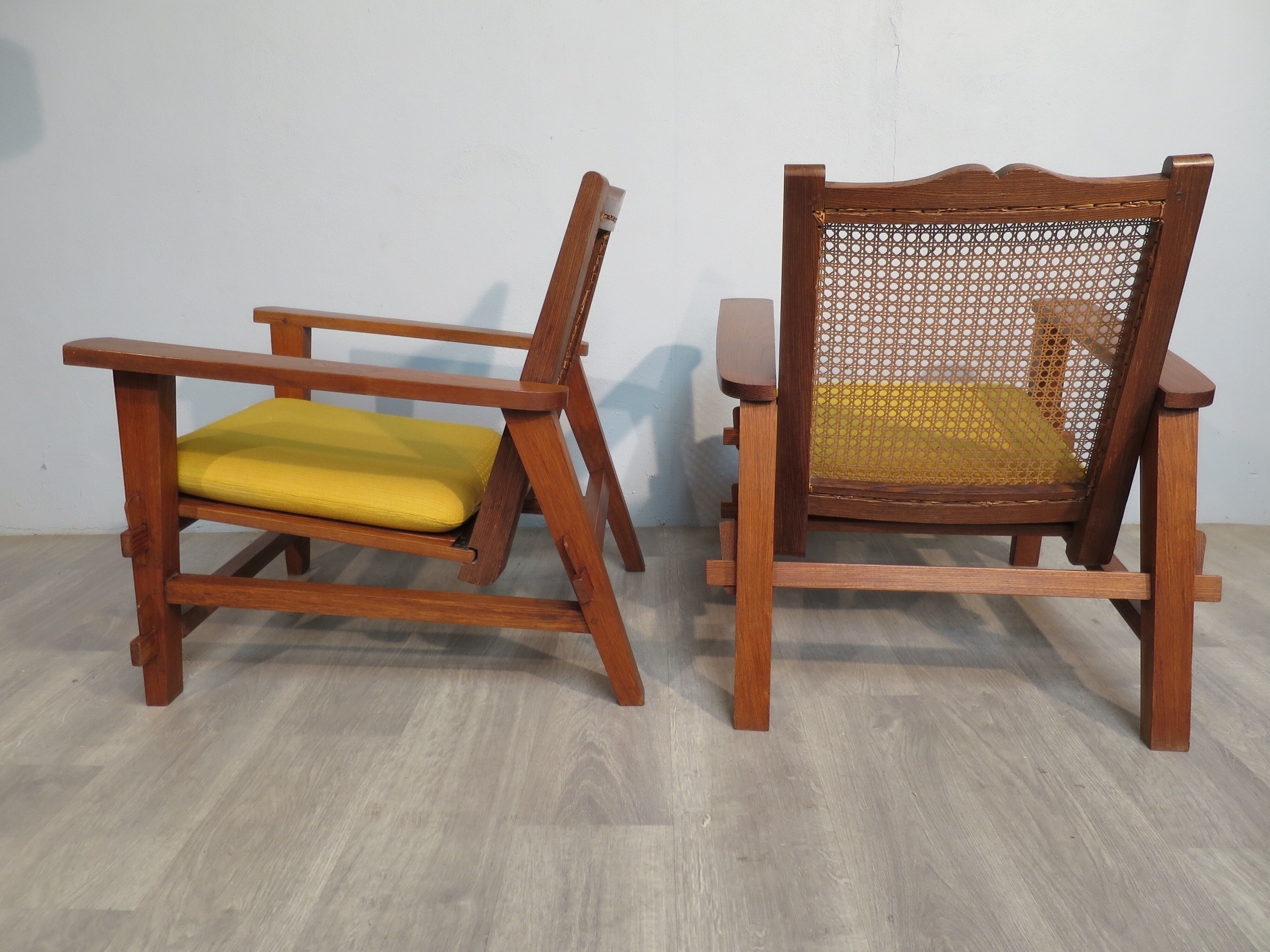 Colonial-style armchairs