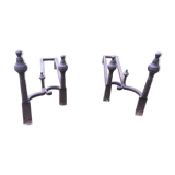 Pair of cast-iron andirons