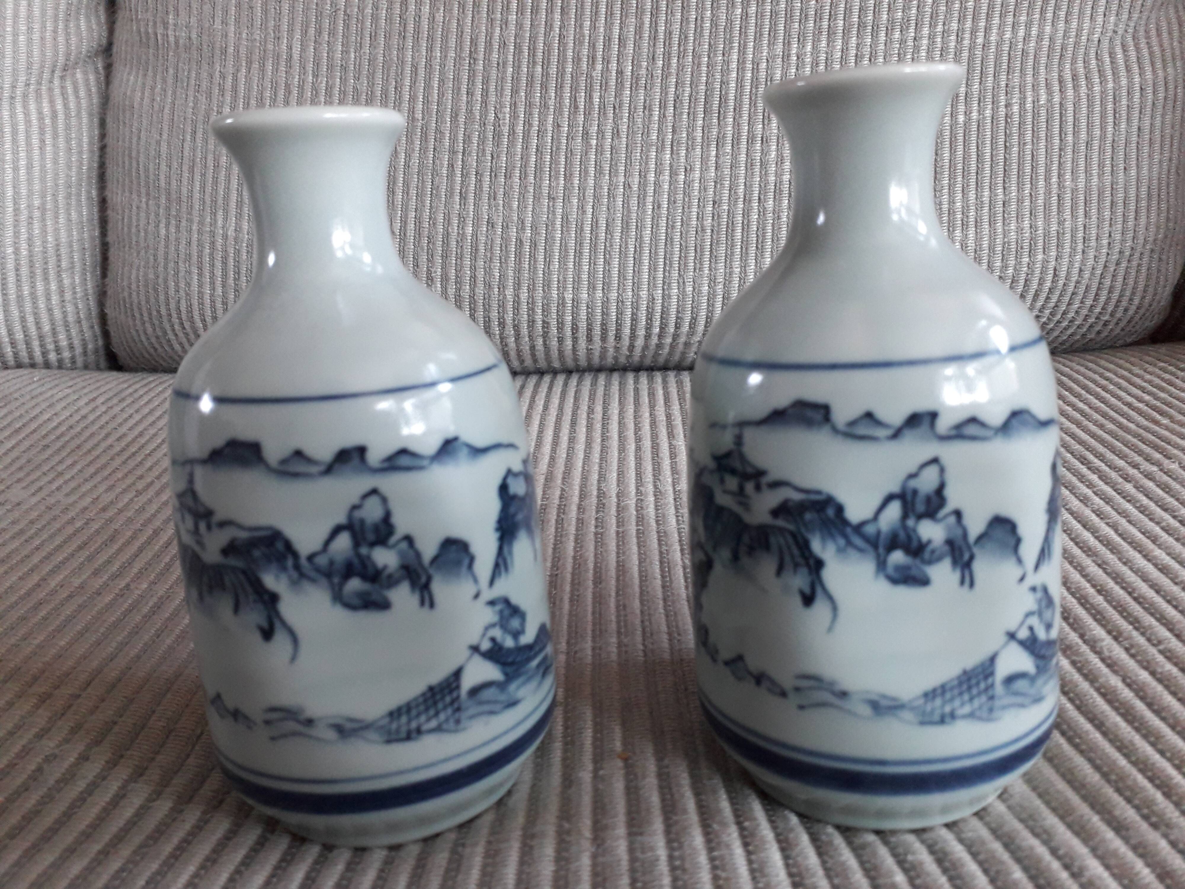 A pair of vintage Chinese ceramic vases.