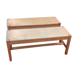 Paire de bancs d'Ilmari Tapiovaara