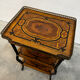 Napoleon III side table in marquetry and gilding