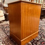 Classic English Chest of Drawers with leather inlay