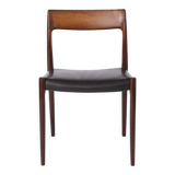 Mid century Rosewood dining chair with leather seat by Niels O. Møller for J.L. Moller