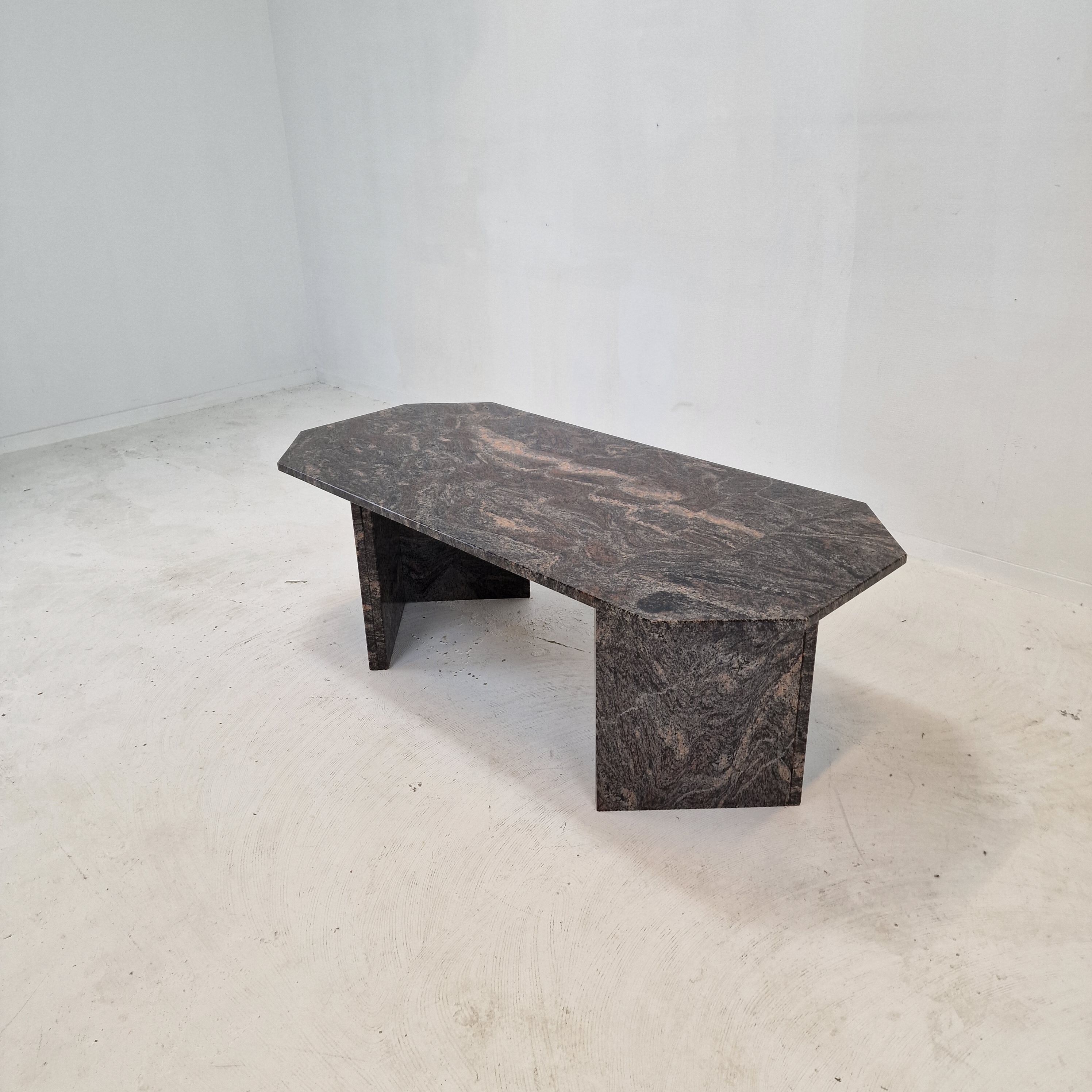 Coffee table in granite, 1980s