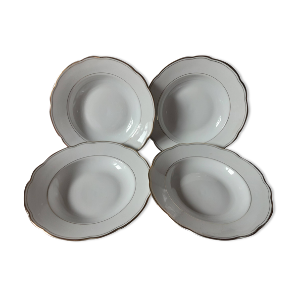 4 assiettes creuses, Tchécoslovaquie