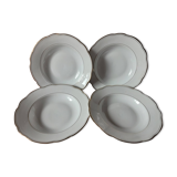 Set of 4 Czechoslovakian soup plates