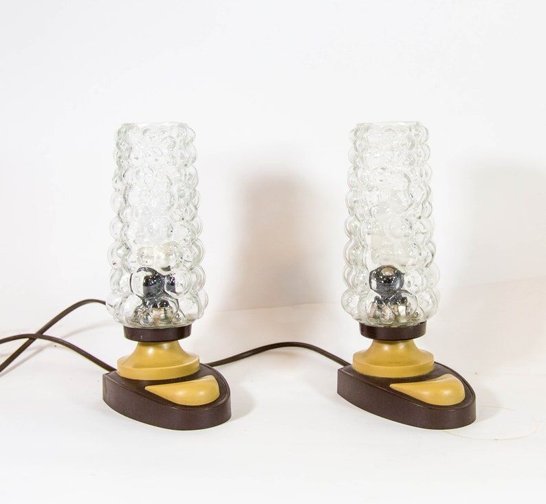 Set of 2 bedside lamps German design of the 60s
