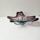 Murano glass Sommerso empty pocket purple blue transparent 24cm