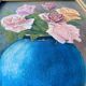 Oil on panel bouquet of flowers framed and signed